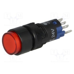 1 pcs x ONPOW - LAS2Y-11Z/24/R - Switch: push-button, Pos: 2, SPDT, 0.5A/250VAC, 1A/24VDC, ON-ON