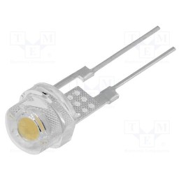 1 pcs x OPTOSUPPLY - OSM5XL56E1R - LED, 4.8mm, white warm, 3300mcd, 140°, Front: convex, No.of term: 2