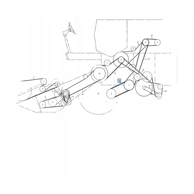Upper running belt New Holland 80230076 cnh