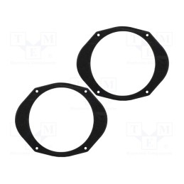 1 set x BASSER - DMFIAT01 - Spacer ring, MDF, 165mm, Fiat, impregnated, 2pcs.