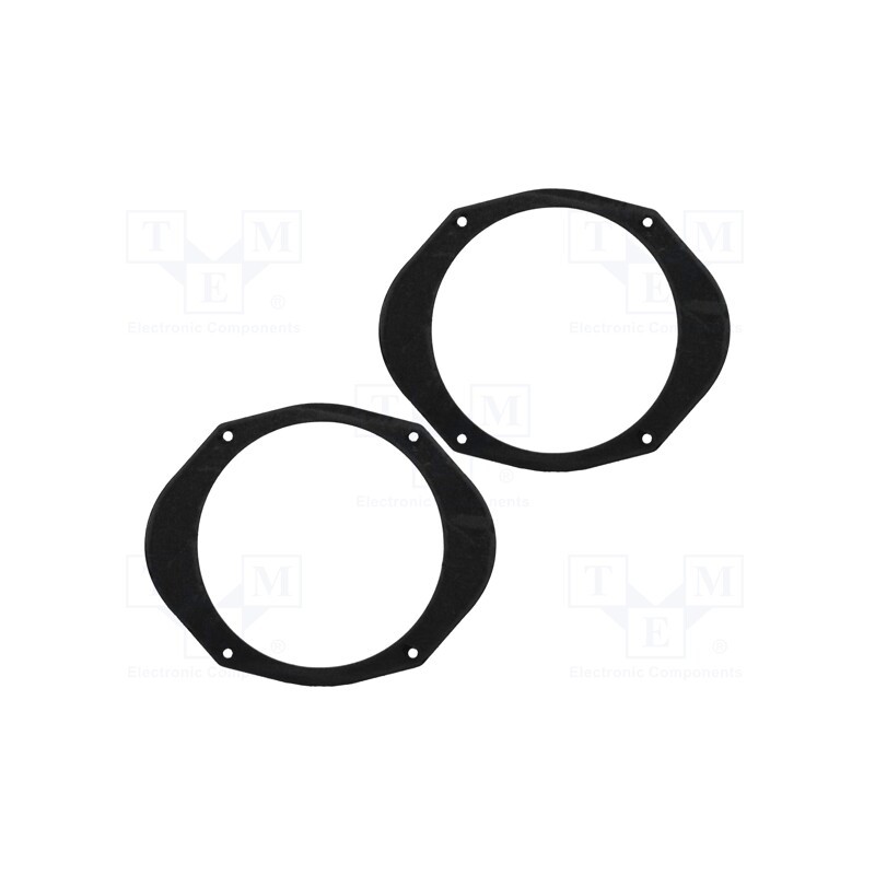 1 set x BASSER - DMFIAT01 - Spacer ring, MDF, 165mm, Fiat, impregnated, 2pcs.