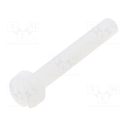 10 pcs x DREMEC - 8G201M3X20 - Screw, M3x20, 0.5, Head: cheese head, slotted, 0,9mm, polyamide