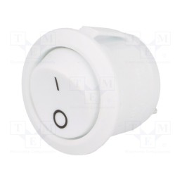 1 pcs x BULGIN - R13112AWW076B - ROCKER, SPST, Pos: 2, ON-OFF, 6A/250VAC, white, none, Body: white