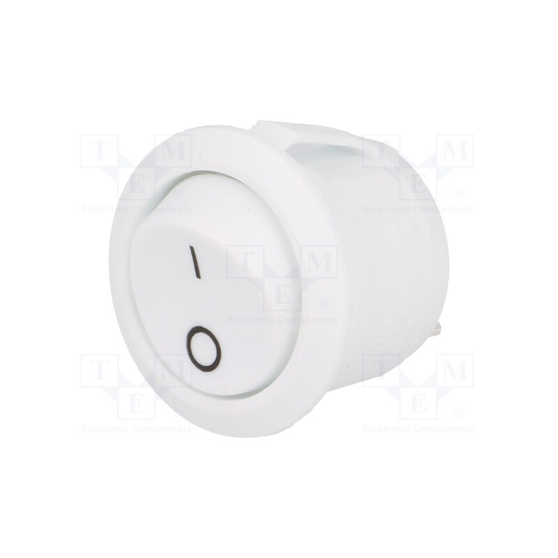 1 pcs x BULGIN - R13112AWW076B - ROCKER, SPST, Pos: 2, ON-OFF, 6A/250VAC, white, none, Body: white