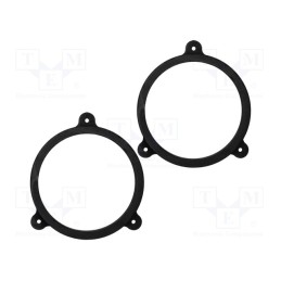 1 set x BASSER - DMSUBA02 - Spacer ring, MDF, 165mm, Subaru, impregnated, 2pcs.