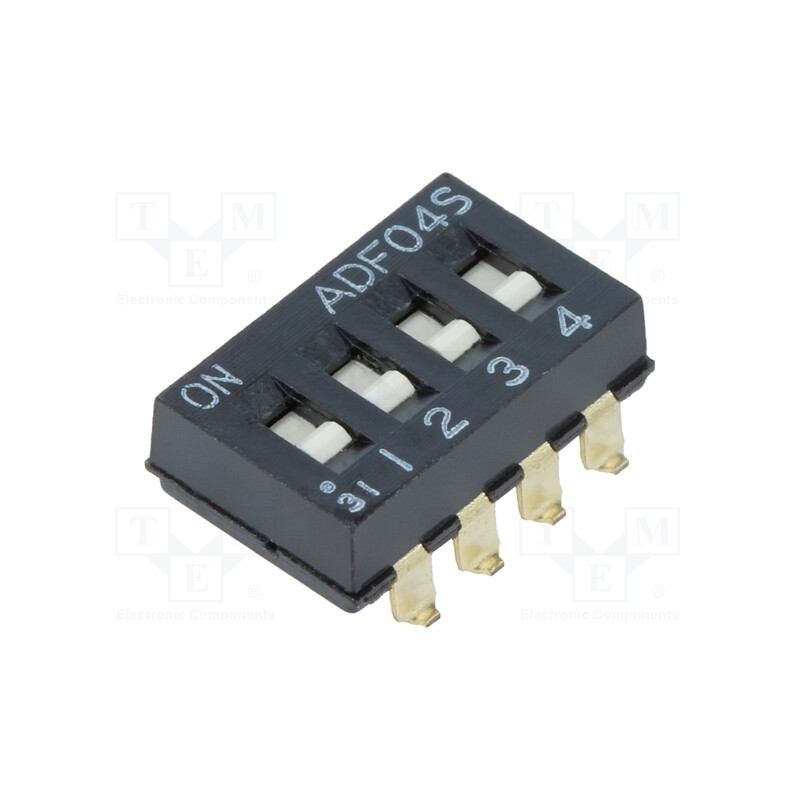1 pcs x TE Connectivity - 1-1825059-7 - Switch: DIP-SWITCH, ON-OFF, 0.1A/24VDC, Pos: 2, -30÷85°C, SMT, ADF