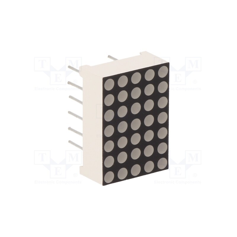 1 pcs x FORYARD - FYM-7571AUHR-11 - Display: LED, matrix, 5x7, red, 30÷60mcd, cathode, 12.7x17.8x6.3mm