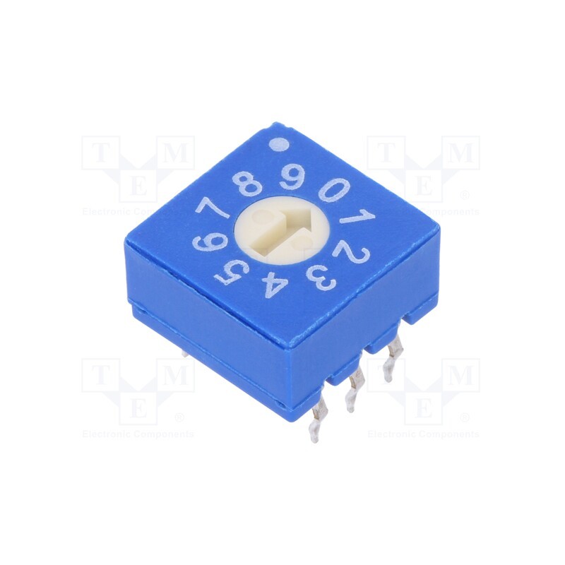1 pcs x ECE - ERD110RSZ - Encoding switch, DEC/BCD, Pos: 10, THT, Rcont max: 100mΩ, 5Ncm, ERD