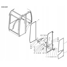 Yanmar SV16 SV26 cabin handle