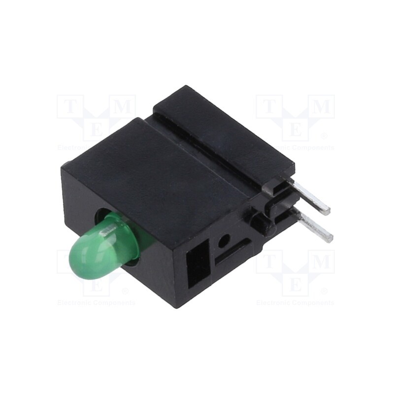 1 pcs x MENTOR - 1808.8033 - LED, in housing, green, 2.8mm, No.of diodes: 1, 2mA, 60°, 1÷5mcd