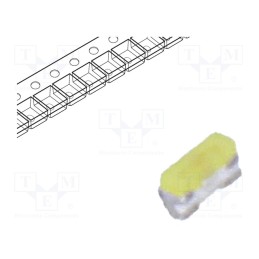 1 pcs x BROADCOM (AVAGO) - HSMW-C230 - LED, SMD, 0402, white cold, 45mcd, 175°, 5mA, 2.55÷3.15V, 31mW