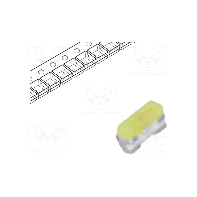 1 pcs x BROADCOM (AVAGO) - HSMW-C230 - LED, SMD, 0402, white cold, 45mcd, 175°, 5mA, 2.55÷3.15V, 31mW