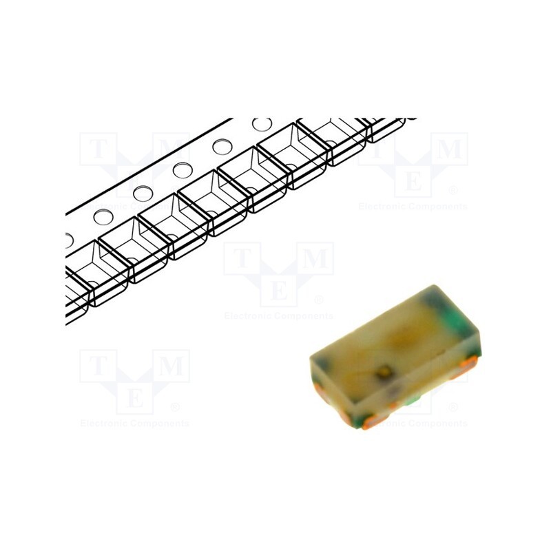 1 pcs x BROADCOM (AVAGO) - HSMF-C163 - LED, SMD, 0603, red/green, 1.6x0.8x0.5mm, 120°, 1.9÷2.4/3.4÷3.8V