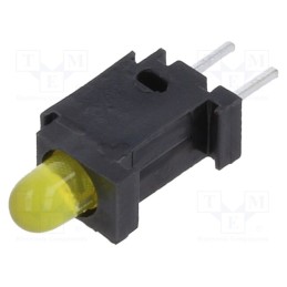 1 pcs x MENTOR - 2311.7031 - LED, in housing, yellow, 2.8mm, No.of diodes: 1, 20mA, 60°, 10÷20mcd