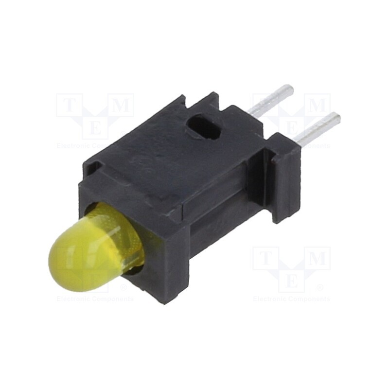 1 pcs x MENTOR - 2311.7031 - LED, in housing, yellow, 2.8mm, No.of diodes: 1, 20mA, 60°, 10÷20mcd
