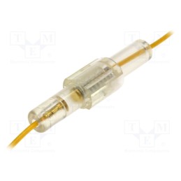 2 pcs x 4CARMEDIA - Fuse holder, cylindrical fuses, 5x30mm,6.3x32mm, 750mm2, yellow