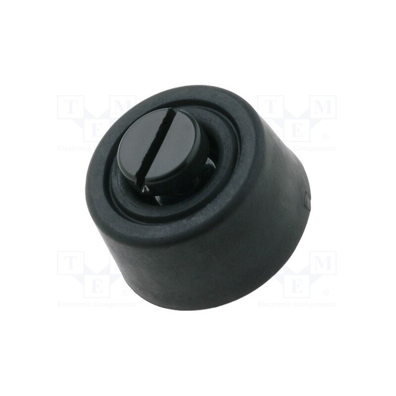 10 pcs x DREMEC - 8GD03V30015 - Quick mounting foot, black, polyetylene, A: 5mm, B: 20mm, C: 18mm
