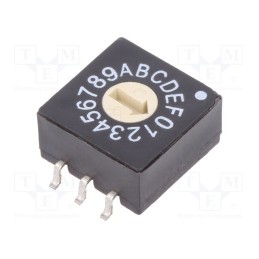 1 pcs x ECE - ERD116RMZ-SMD - Encoding switch, HEX/BCD, Pos: 16, SMT, Rcont max: 100mΩ, 5Ncm