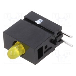 1 pcs x MENTOR - 1808.7033 - LED, in housing, yellow, 2.8mm, No.of diodes: 1, 2mA, 60°, 1.2÷4mcd