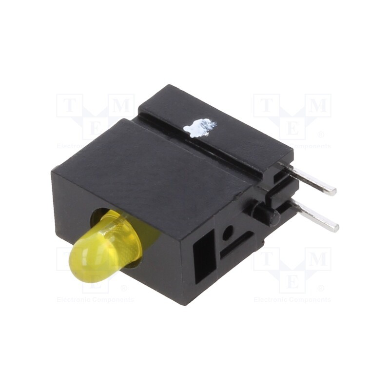 1 pcs x MENTOR - 1808.7033 - LED, in housing, yellow, 2.8mm, No.of diodes: 1, 2mA, 60°, 1.2÷4mcd