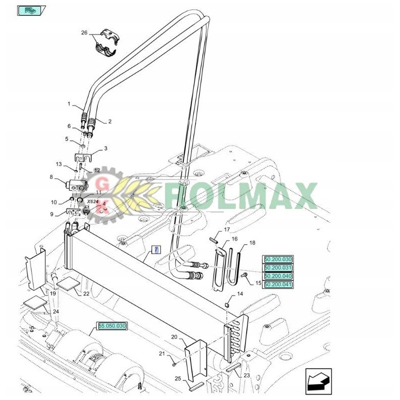 Evaporator New Holland CX TC 47613257