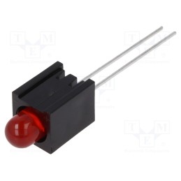 1 pcs x MENTOR - 2355.2031 - LED, in housing, red, 5mm, No.of diodes: 1, 20mA, Lens: red,diffused