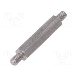 10 pcs x DREMEC - 448X35 - Screwed spacer sleeve, 35mm, Ext.thread: M5, hexagonal