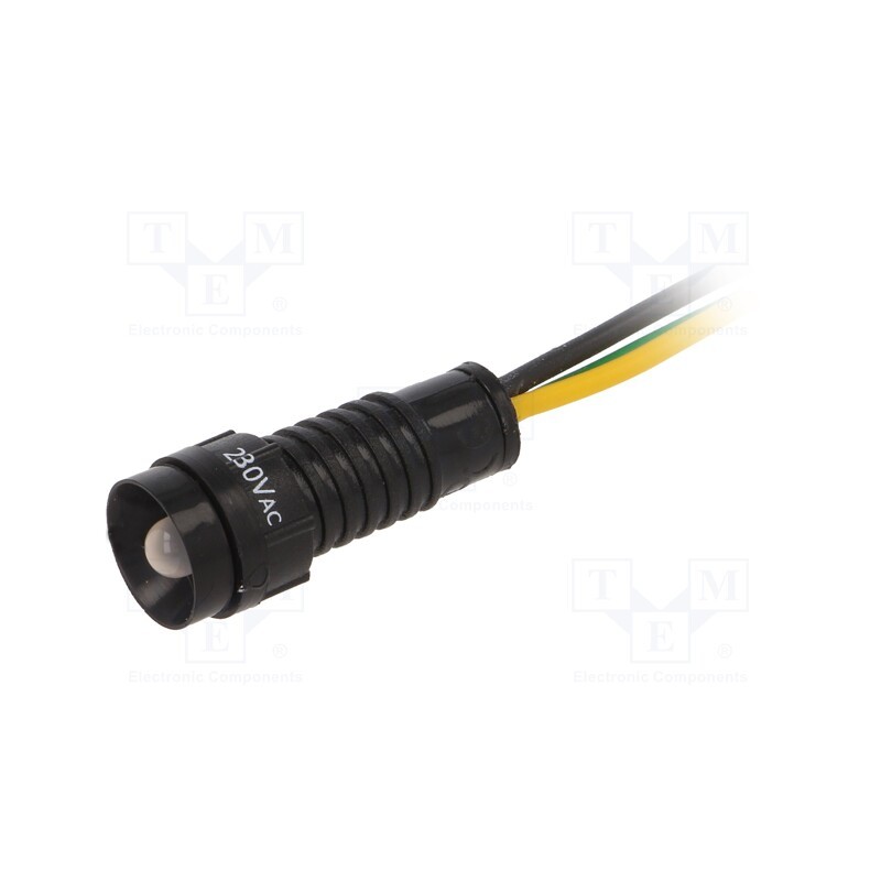 1 pcs x POLAM-ELTA - LGY-D5-230ACWK - Indicator: LED, recessed, yellow/green, 230VAC, Ø11mm, IP40