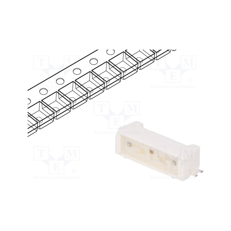 1 pcs x ROHM SEMICONDUCTOR - MSL0104RGBU1 - LED, SMD, 2709, RGB, 6.9x2.2x2.15mm, 2.1/3.3/3.2V, 20mA, Front: flat