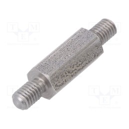 10 pcs x DREMEC - 448X18 - Screwed spacer sleeve, 18mm, Ext.thread: M5, hexagonal