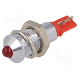 1 pcs x SIGNAL-CONSTRUCT - SMQD06004 - Indicator: LED, prominent, red, 24÷28VDC, Ø6.2mm, IP40, metal