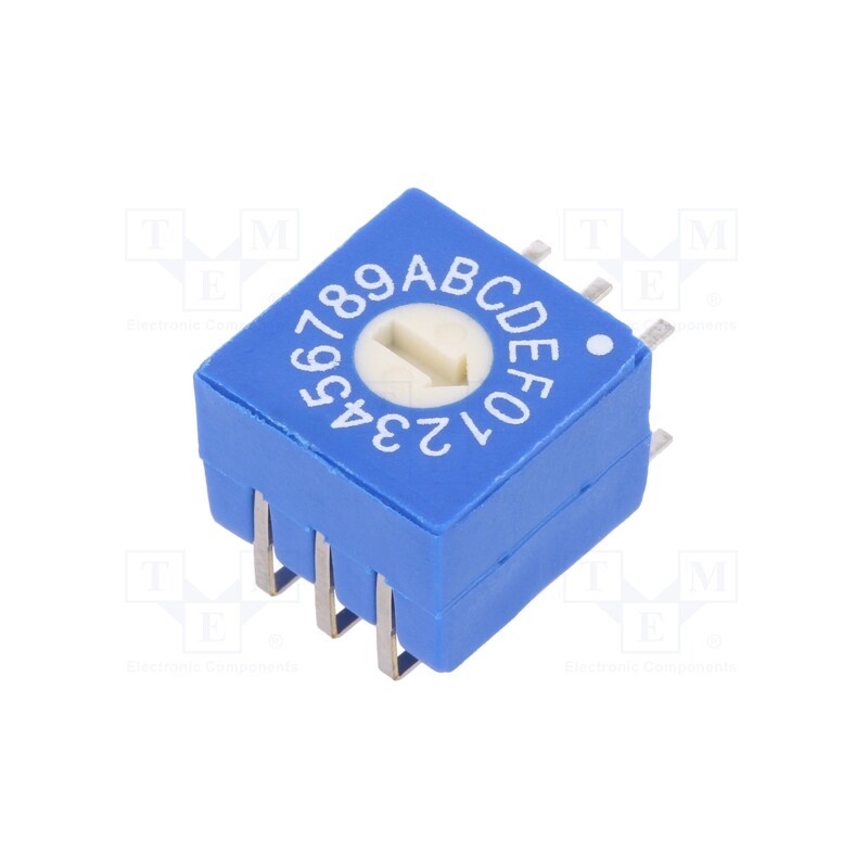 1 pcs x ECE - ERD116RFZ - Encoding switch, HEX/BCD, Pos: 16, THT, Rcont max: 100mΩ, 5Ncm, reel