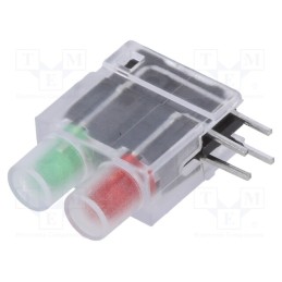 1 pcs x SIGNAL-CONSTRUCT - DBKD220 - LED, in housing, green/red, 3.9mm, No.of diodes: 2, 20mA, 40°
