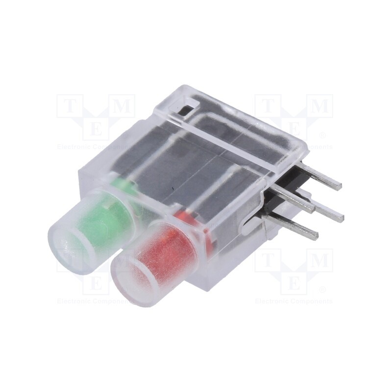 1 pcs x SIGNAL-CONSTRUCT - DBKD220 - LED, in housing, green/red, 3.9mm, No.of diodes: 2, 20mA, 40°