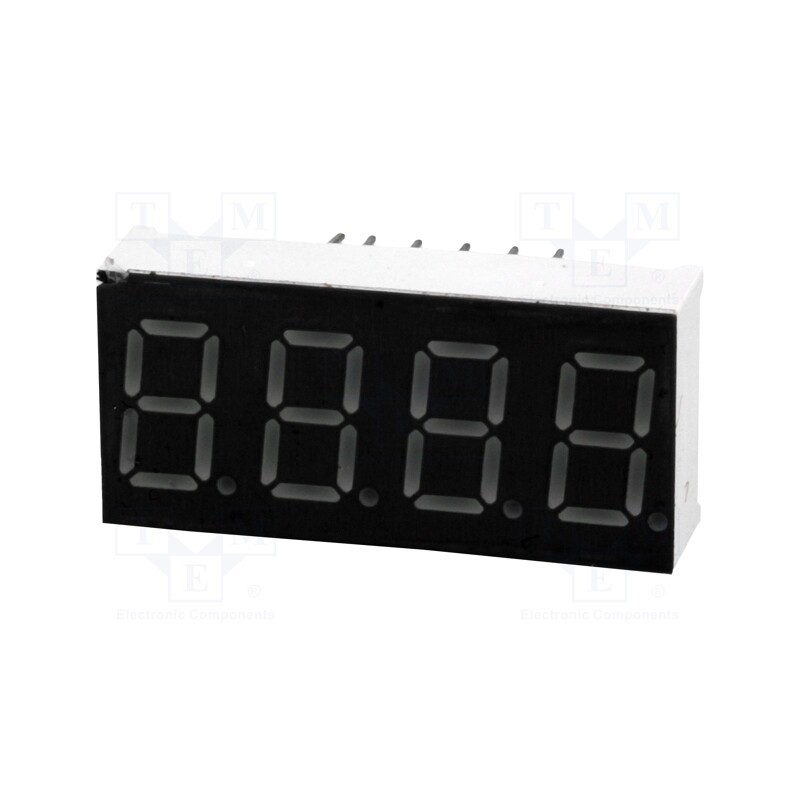 1 pcs x LUCKYLIGHT - KW4-361ASA - Display: LED, 7-segment, 9.2mm, 0.36', No.char: 4, red, 2÷4mcd, anode
