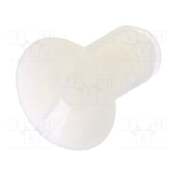 10 pcs x DREMEC - 8G202M3X06 - Screw, M3x6, 0.5, Head: countersunk, slotted, 1mm, polyamide