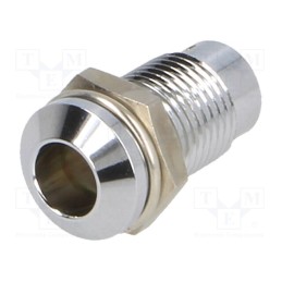 1 pcs x SIGNAL-CONSTRUCT - AMQ 08 - LED holder, 5mm, Cutout: Ø8mm, Body: silver, Body plating: chrome