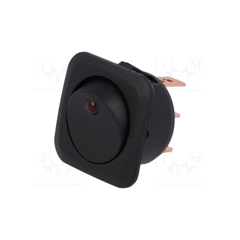 1 pcs x SCI - R13-203L-01-BBR-L-1 - ROCKER, SPST, Pos: 2, ON-OFF, 10A/12VDC, black, LED, 12VDC, 50mΩ
