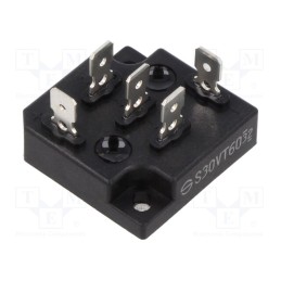 1 pcs x SHINDENGEN - S30VT60-4000 - Bridge rectifier: three-phase, Urmax: 600V, If: 30A, Ifsm: 400A, THT