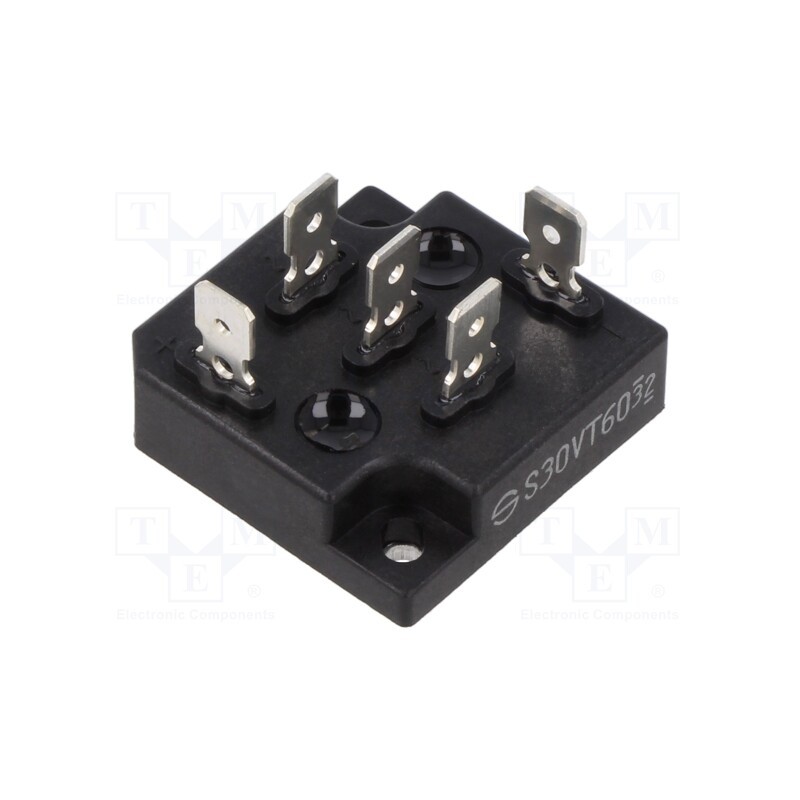 1 pcs x SHINDENGEN - S30VT60-4000 - Bridge rectifier: three-phase, Urmax: 600V, If: 30A, Ifsm: 400A, THT
