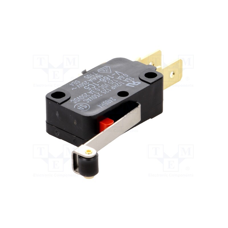 1 pcs x OMRON OCB - V-166-1C5 - Microswitch SNAP ACTION, 16A/250VAC, 0.6A/125VDC, SPDT, ON-(ON)