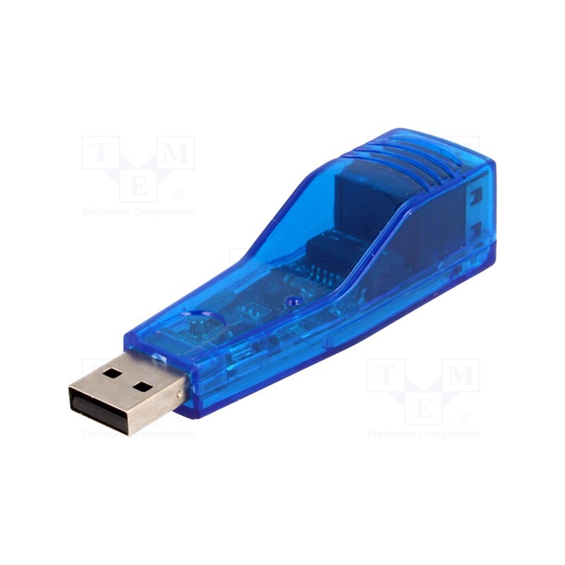 1 pcs x OLIMEX - USB-ETHERNET-AX88772B - Adapter, RJ45 magnetically shielded,USB A
