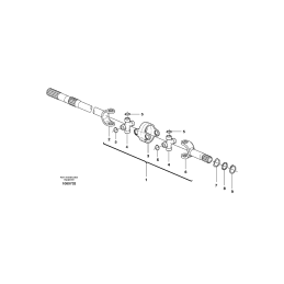 Polos front axle short volvo bl71 bl61 oem