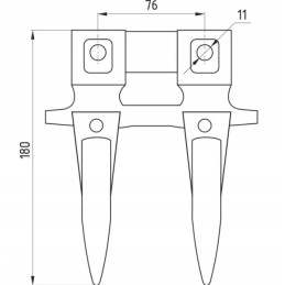 Bison z056 double pole bayonet 505002005 505
