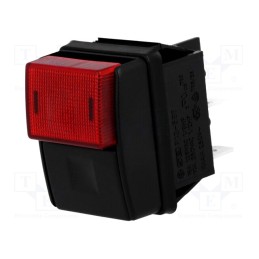 1 pcs x SCI - R13-537B-01-B/R - Switch: push-button, Pos: 2, DPST, 10A/250VAC, OFF-ON, red, on panel