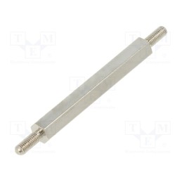 10 pcs x DREMEC - 414X40 - Screwed spacer sleeve, 40mm, Ext.thread: M3, hexagonal, brass