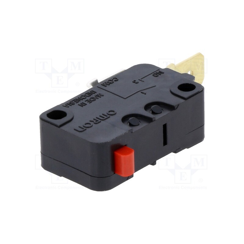 1 pcs x OMRON OCB - D3V163C5 - Microswitch SNAP ACTION, 16A/250VAC, without lever, SPST-NO