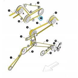 New Holland tx66 forage harvester belt 2hb5470 84817637 c