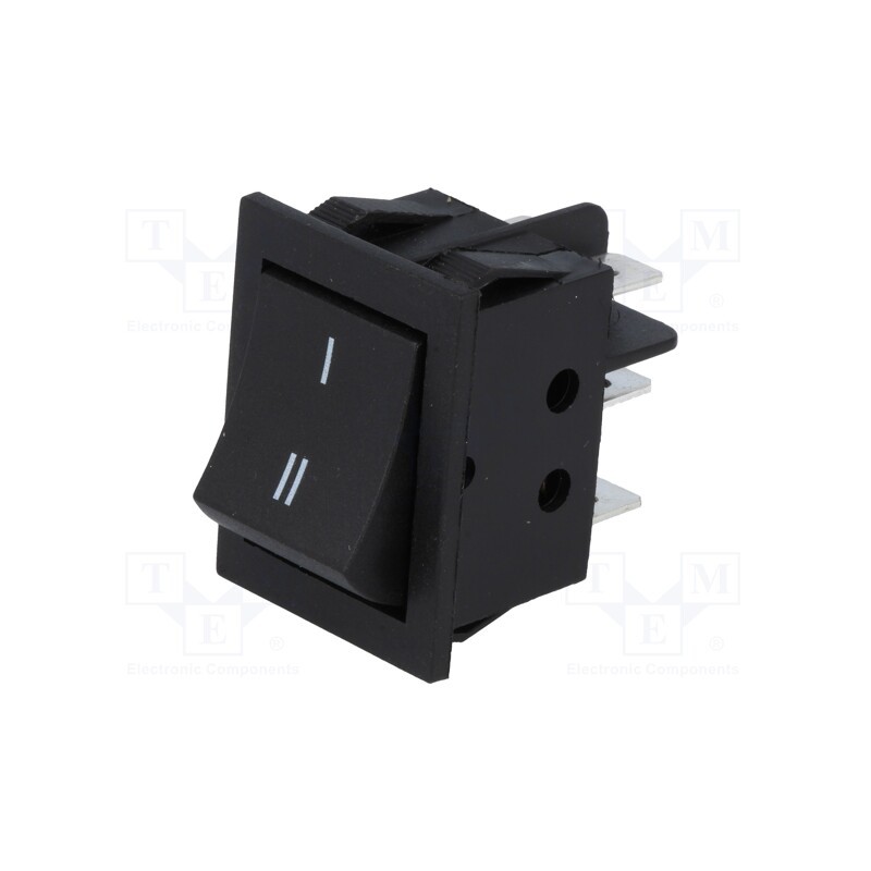 1 pcs x - RS2023C7BK - ROCKER, DPDT, Pos: 2, ON-ON, 15A/250VAC, black, none, 35mΩ, -30÷80°C