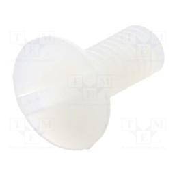 10 pcs x DREMEC - 8G202M4X10 - Screw, M4x10, 0.7, Head: countersunk, slotted, 1,3mm, polyamide